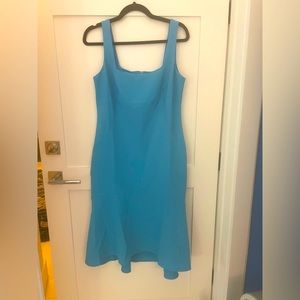 Ann Taylor Sky Blue Sleeveless Midi Dress